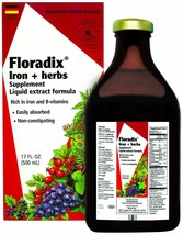 Floradix Liquid Iron Supplement + Herbs 17 Oz Large - All Natural, Veget... - £38.57 GBP