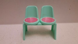Rare Vintage Barbie Green Bench Dual Chair 1970'S  Excellent Condition Ship Fast - $14.99