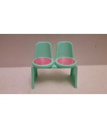 Rare Vintage Barbie Green Bench Dual Chair 1970&#39;S  Excellent Condition S... - $14.99