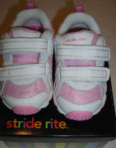 Stride Rite Girls NMS Keegan Silver/Prism Leather Tennis Shoes 5 M BG29078 - £31.87 GBP