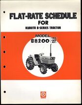 FLAT-RATE SCHEDULE for KUBOTA B-series Tractor B8200 * 2 &amp; 4 Wheel Drive... - $9.85