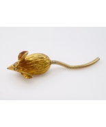 Vintage Tiny Mouse Scatter Pin Rhinestone Eyes - $13.58 CAD