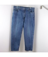 Levi&#39;s Strauss Men&#39;s 42x30 Denim Straight Leg Medium Wash Blue Jeans - $12.00