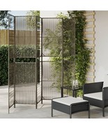  Room Divider 6 Panels Gray Poly Rattan - $276.94 CAD