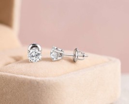 Beauty 1 Carat Gold Stud Earrings CVD Lab Grown Diamond Studs in 14k Whi... - $22,759.21 MXN