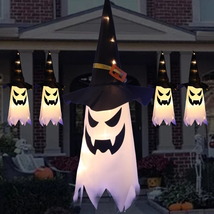 Halloween LED Flashing Light Glowing Wizard Ghost Hat Lantern Lamps Props Decor - £8.03 GBP+