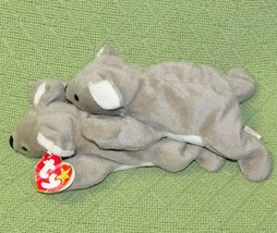 Ty B EAN Ie Babies Lot Of 2 Mel The Koala Bear 8&quot; Gray And White w/ONE Heart Tag - £5.64 GBP