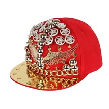 Punk wings flat hip hop cap for women men spiked hand sewn snapback hat luxury gothic thumb200