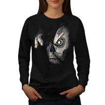 Wellcoda Zombie Skull Womens Sweatshirt, Monster Casual Pullover Jumper - £23.10 GBP+