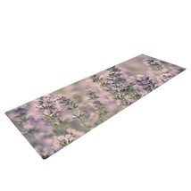 KESS InHouse Yoga Mat Robin Dickinson Smell the Flowers Lavender New Mfg... - $33.70