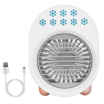 4 In 1 Portable Mini Desktop Air Conditioner Fan Water Mist Cooling Fan USB R... - £31.18 GBP