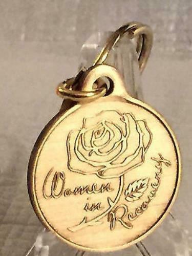 Women In Recovery Bronze Rose Serenity Prayer Key Chain Keychain Fob AA - $5.39