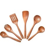 Airesly Teak Wood Utensil Set, 6pc Handcrafted, Nonstick Safe Cooking, S... - $425.20 MXN