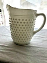 Vintage White Hobnail Pitcher 8 inches Mint - £13.57 GBP
