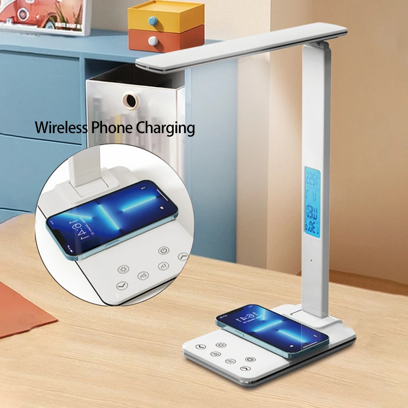 Folding Reading Desk Lamp USB Plug-In Desk Lamp 15W Wireless Mobile Phone - $39.16+