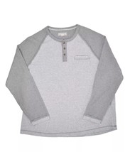 Carbon 2 Cobalt Shirt Mens 2XL Grey Thermal Henley Base Layer Long Sleeve - £18.65 GBP