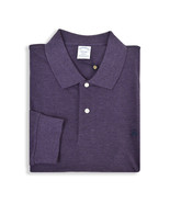 Brooks Brothers Heather Purple Slim Fit Long Sleeve Polo Shirt, 2XL XXL 8436-4 - $59.35