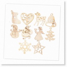 DIY Holiday Delights: 100-Piece Wooden Ornaments Set - Unfinished Wood Slices fo - £16.81 GBP