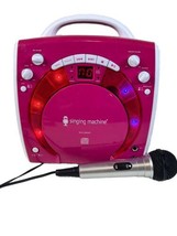 The Singing Machine SML183P Mini Pink Karaoke Machine CD Player With Mic... - $18.69