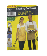 Simplicity Pattern 9565 Sewing Patterns for Dummies Apron One Size NEW - $12.97 CAD