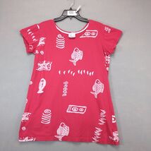 Magu Pink Tropical Fish Tribal A-Line T-Shirt Mini Dress Size M Cotton R... - $27.92 CAD