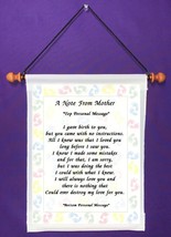 A Note From Mother - Personalized Wall Hanging (1101-1) - $19.99