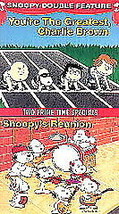 SHIP24HRS-Snoopy Your&#39;e The Greatest;  Snoopy&#39;s Reunion Double Feature(VHS 1994) - £23.44 GBP