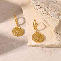 Cheap Trade Yiwu Jewelry Stainless Steel Queen Elizabeth Coin Drop Earrings For  - £6.33 GBP