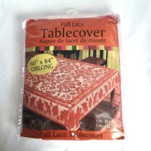 Amscan Autumn Fall Lace Tablecover Decorative Tablecloth Dining 60" x 84... - $9.95