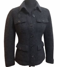 Pea Coat Jacket Womens Sz 36  70% Wool 30% Polyester Black Frieda &amp; Freddies - $66.60