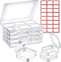 25 Pack Small Plastic Beads Storage Containers Box, Clear 6.5&quot;L x 5&quot;W x ... - $17.82
