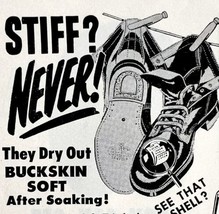 Wolverine Buckskin Leather Work Boots 1952 Advertisement Footwear Shell DWEE9 - £7.90 GBP