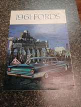 Original 1961 Ford Full Size Car Sales Brochure 61 Fairlane Galaxie Starliner  - £7.81 GBP