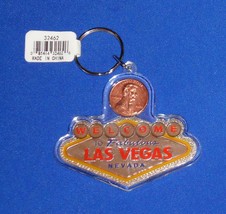 BRAND NEW FABULOUS LAS VEGAS WELCOME SIGN LUCKY PENNY KEYCHAIN COLLECTOR... - £6.35 GBP