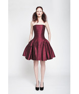 New Womens NWT Italy Eco Silk Red Dress XS S Designer Giulia Rien a Mett... - £1,244.91 GBP
