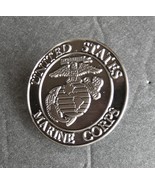 US MARINE CORPS USMC MARINES POLISHED PEWTER LAPEL PIN BADGE 1 INCH - $5.74