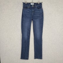 Levi Denizen Women&#39;s Jeans Mid Rise Slim Straight Medium Wash Size 2L Long Tall - £8.36 GBP