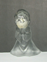 Vintage Viking Frosted Satin Glass Praying Boy Figure 7.25 Inches - £19.44 GBP