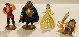 Beauty And The Beast Disney Figure Lot Pvc Beast Gastone Belle Cogsworth Lumiere - £18.95 GBP