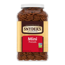 Snyder&#39;s of Hanover Mini Pretzels Canister, 40 oz. (NO SHIP TO CA) - £47.23 GBP