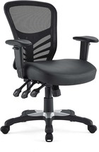 Fully Adjustable Modway Articulate Mesh Office Chair In Black With Vegan Leather - £142.20 GBP