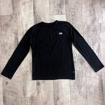 Lee Boys Black Long Sleeve Graphic Tee Shirt Medium 10/12 Since 1889 Logo - $9.89