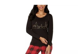 Family pajamas-Created By macy&#39;s, Only TOP/  Women&#39;s Skyline NYC Black ,  Medium - £7.77 GBP