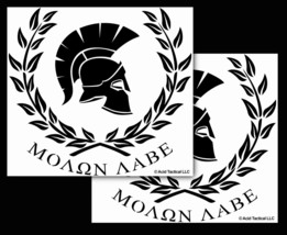 MOLON LABE ΜΟΛΩΝ ΛΑΒΕ Mylar Airbrush Spray Paint Stencils 10 Mil  2 Pack - £9.43 GBP