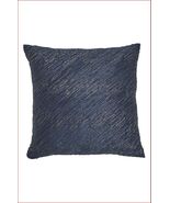 Donna Karan Ocean Embroidered Silk deco pillow Navy Sapphire NWT - €73,60 EUR