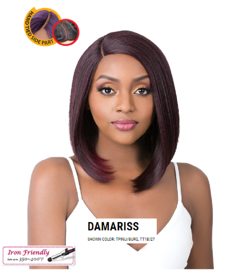 IT&#39;S A WIG &quot;DAMARISS&quot; HAND TIED SIDE PART MEDIUM BOB STYLE  IRON FRIENDL... - $19.99