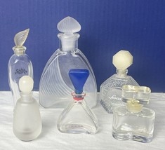 Lot Of 6 Empty Designer Mini Perfume Bottles Givenchy Estee Lauder White... - $114.21 MXN