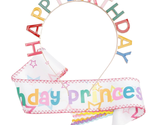 Happy Birthday Headband and Satin Sash Rainbow Headband Birthday Headpie... - $11.69