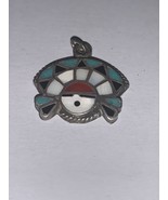 Zuni Sun Cheif God Sterling Silver Pendant Marked Spain 925 Vintage 1970s - $198.84 CAD