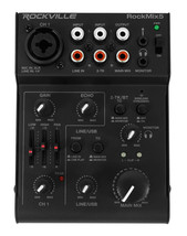 Rockville RockMix 5 Ch. Bluetooth USB Gaming Twitch Live Stream Recording Mixer - £77.27 GBP